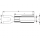 Końcówki kablowe widełkowe w izolacji termokurczliwej typu KWIT - KWIT 2,5/5     (100 SZT.)