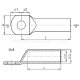 Aluminium thin-walled tubular cable lugs, 2KAm type