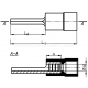 Insulated pin terminals, KII type - KII 2,5-12     (100 PCS)