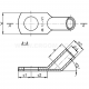 Tubular angle cable lugs, K45R type - K45R 35/6     (100 PCS)