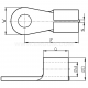 Ring terminals for soldering, B311 type - B311 10/6S     (100 PCS)