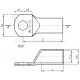 Tubular ring cable lugs, KM type - KM 150/8     (50 PCS)