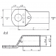 Tubular ring cable lugs with inspection hole, KORo type - KORo 35/6     (100 PCS)