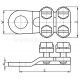 Terminals screwed with 4 ring bolts, KSC type