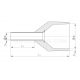 Insulated cord end terminals with thicker insulation, HIG type