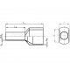 Insulated cord end terminals, HI 2X type - HI 2X2,5/13 F     (500 PCS)