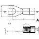 Insulated spade terminals, KWI - KWI 2,5/4 W     (100 PCS)