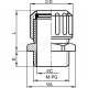 Łącznik rura-skrzynka typu LRS, LRS...M - LRS 40M/36     (10 SZT.)