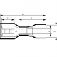 Fully insulated female push-on connectors in heat-shrink insulation, NCIT type