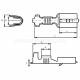 Female push-on connectors with elastic protection, NZJ...NC type - NZJ 6,3-2,5/0,8 NC     (100 PCS)