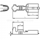 Female push-on connectors with elastic protection, NZ type