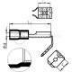 Insulated piggyback female push-on connectors, NWI...B PCV type