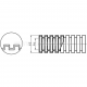 Corrugated protective conduit made of polyamide for moving connections, WTE...R type - WTE 11R     (50 M)