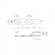 Tubular cable lugs for 2 bolts with adjustable spacing, KDR…/2x12 (45-60)