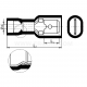 Fully insulated male push-on connectors, WCI  type