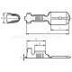 Male push-on connectors in spools, WT type