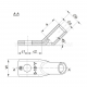 Tubular angle cable lugs with inspection hole, K45Ro type
