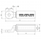 Aluminium-copper longitudinally sealed tubular cable lugs, KMA type