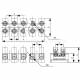 12-circuit screw connectors for 6 mm² wires, ELP 12