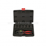 Crimping tools sets with quick interchangeable crimping dies