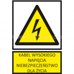 TZO - KABEL WYSOKIEGO NAPIĘCIA NIEBEZPIECZEŃSTWO DLA ŻYCIA