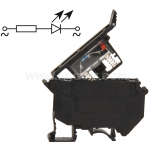 Special single-circuit fuse connector, ZJUB-2,5/LED230 type: for 2.5 mm² wires