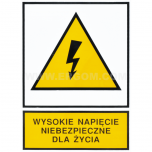 TZO - WYSOKIE NAPIĘCIE NIEBEZPIECZNE DLA ŻYCIA