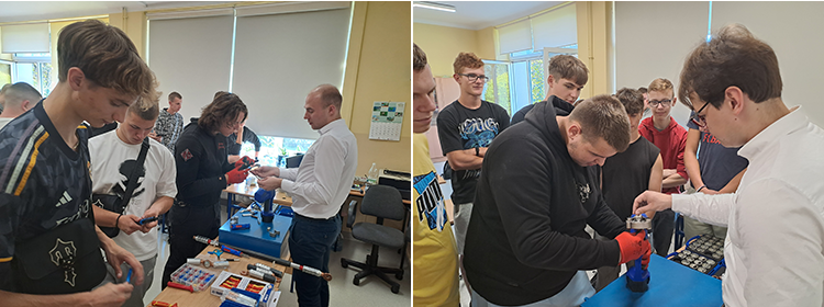 participants had the chance to practice the acquired knowledge using professional tools for crimping cable terminals