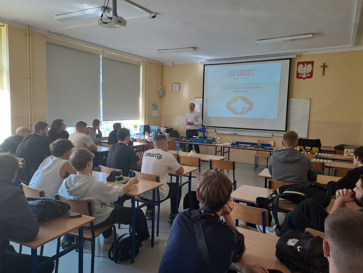 training session on cable terminal crimping techniques