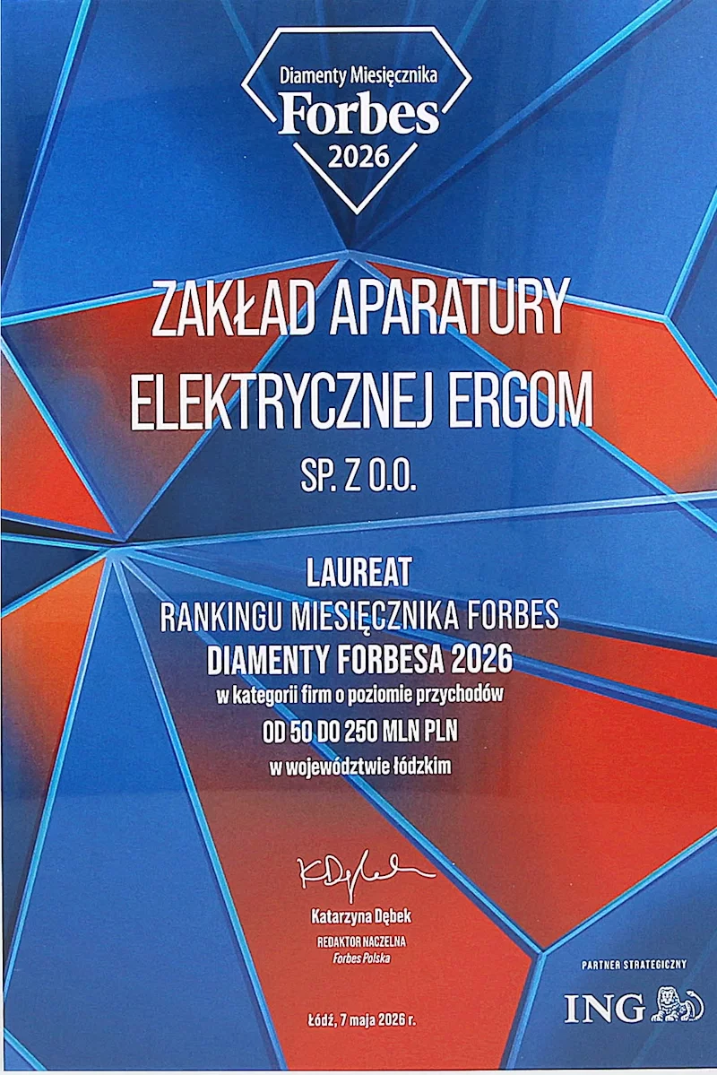 ZAE Ergom Named a Forbes Diamonds 2026 Laureate in the Ł&oacute;dź Region