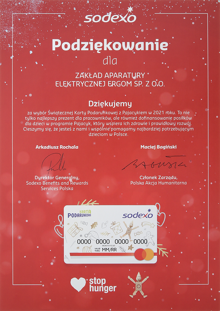 Ergom Sodexo Rewards 2021